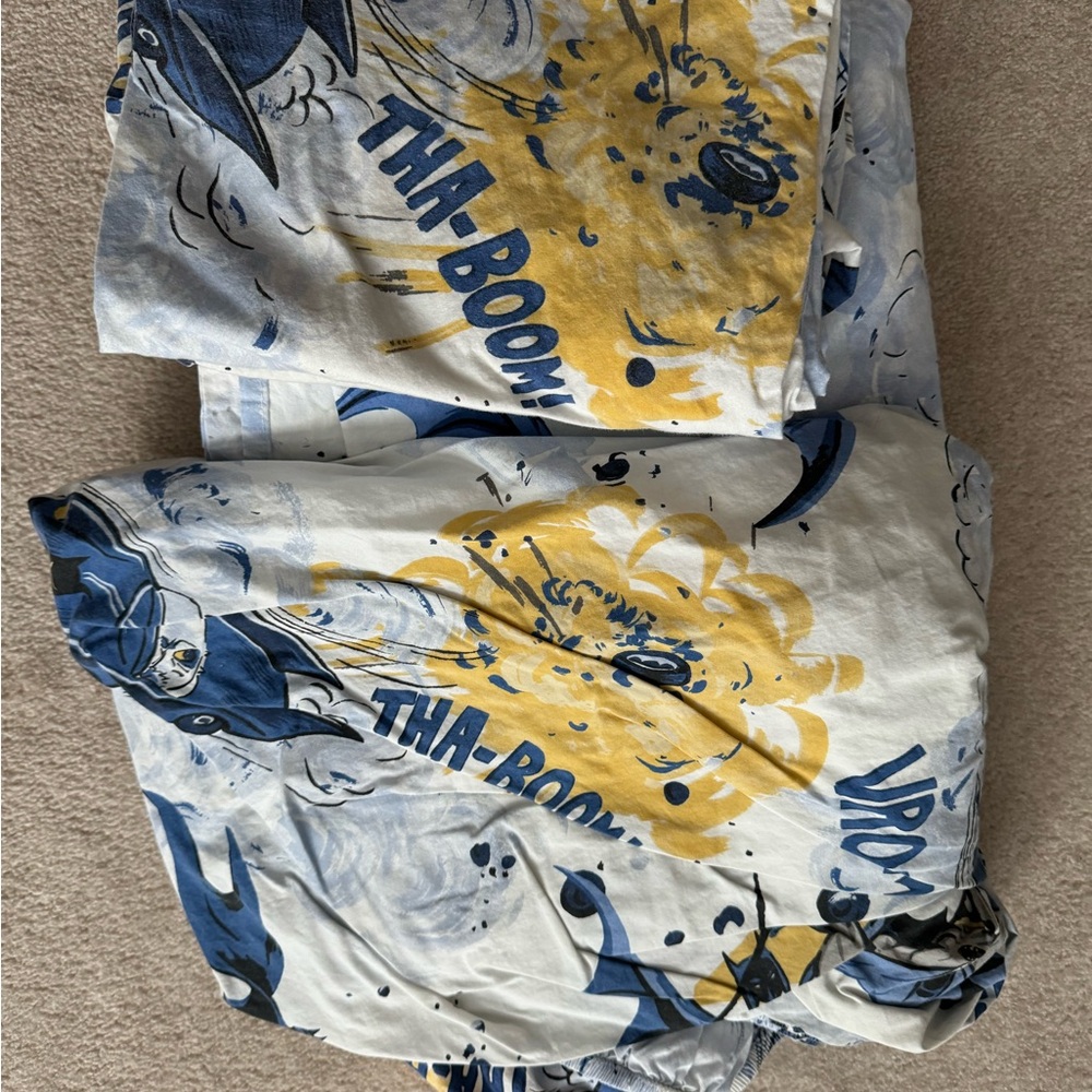 Pottery Barn Kids full Batman sheet set